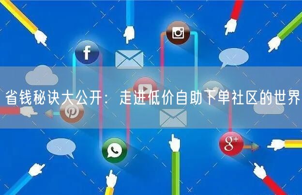 省钱秘诀大公开：走进低价自助下单社区的世界