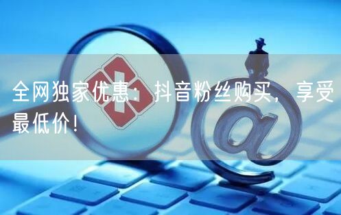 全网独家优惠:抖音粉丝购买,享受最低价!