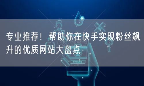 专业推荐！帮助你在快手实现粉丝飙升的优质网站大盘点