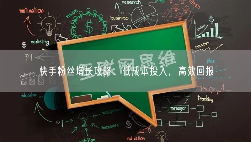 快手粉丝增长攻略：低成本投入，高效回报