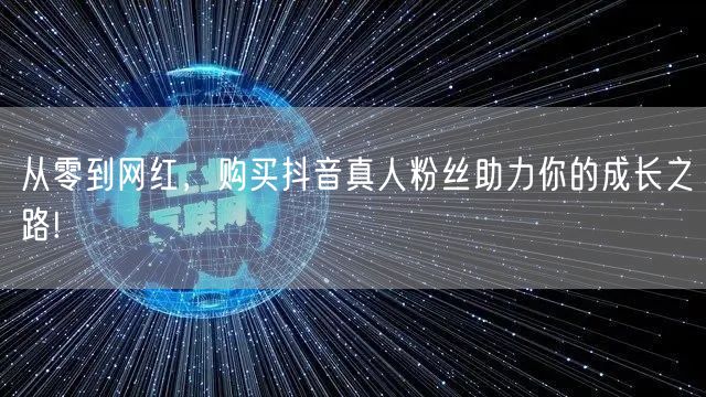从零到网红，购买抖音真人粉丝助力你的成长之路!