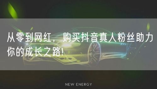 从零到网红，购买抖音真人粉丝助力你的成长之路!